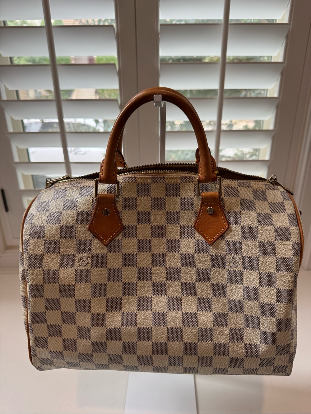 LUXE Speedy Bandoulière 30 Damier Azur Crossbody Bag